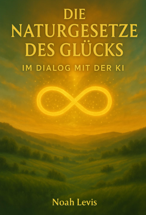 Originalcover: Die Naturgesetze des Glücks – Im Dialog mit der KI, von Noah Levis